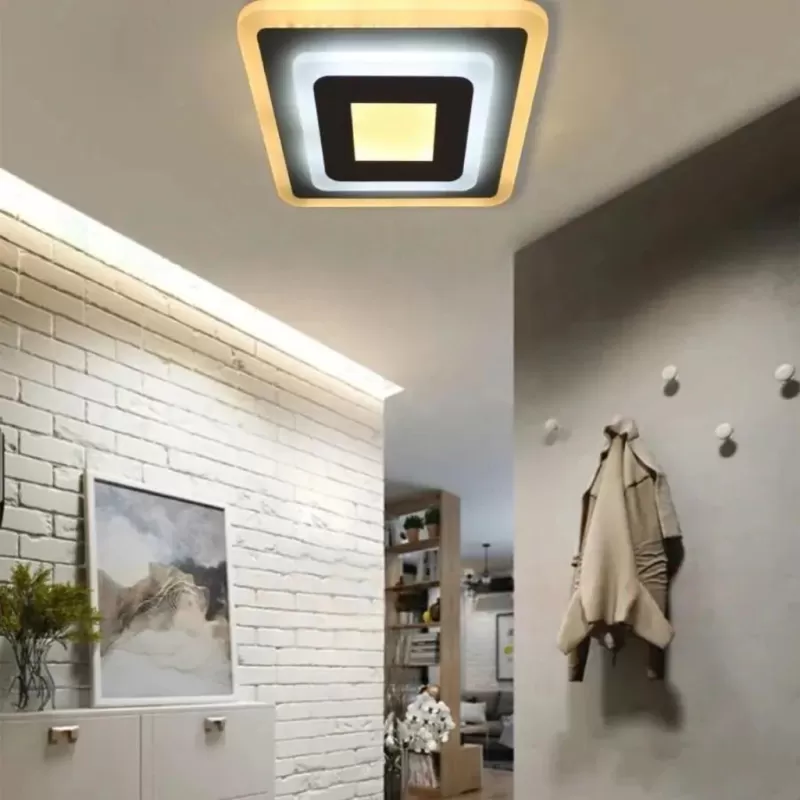 Lustra LED MORNIKA 14W, Diametru 25cm, Patrata, lumina Neutra, Alb