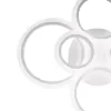 Lustra LED cu telecomanda BETTY 82W, 6 Cercuri, lumina Rece/Calda/Neutra, Dimabila, Alb