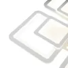Lustra LED cu telecomanda SUSAN 77W, 4 Patrate, lumina Rece/Calda/Neutra, Dimabila, Alb