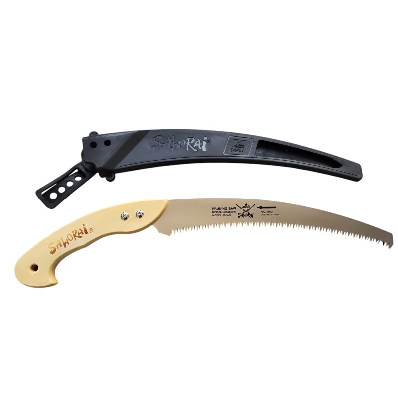 Fierastrau gradina, SAMORAI JAPONIA, 33cm lama, maner lemn, cu teaca, Premium MX991