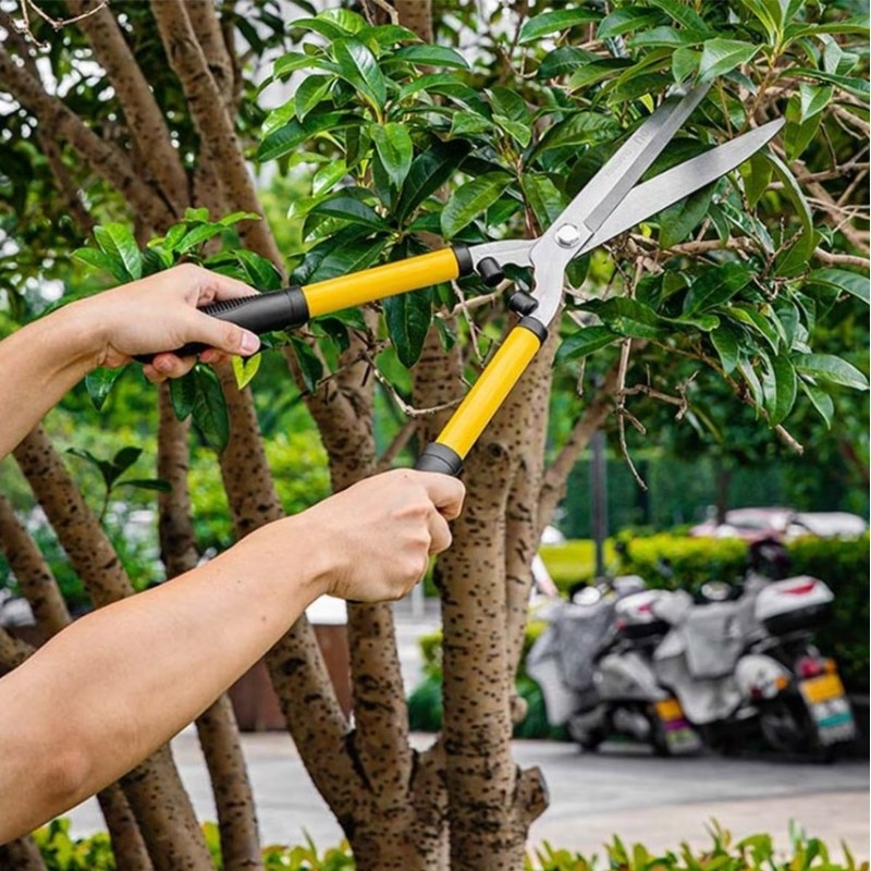 Foarfeca extensibil pentru gard viu din metal 58-73 cm, galben MX331