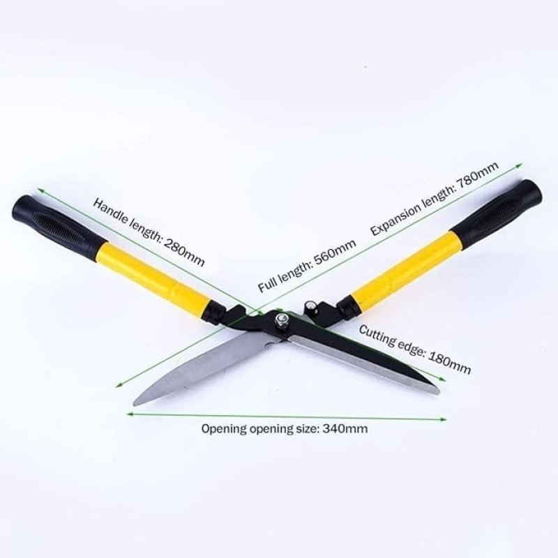 Foarfeca extensibil pentru gard viu din metal 58-73 cm, galben MX331