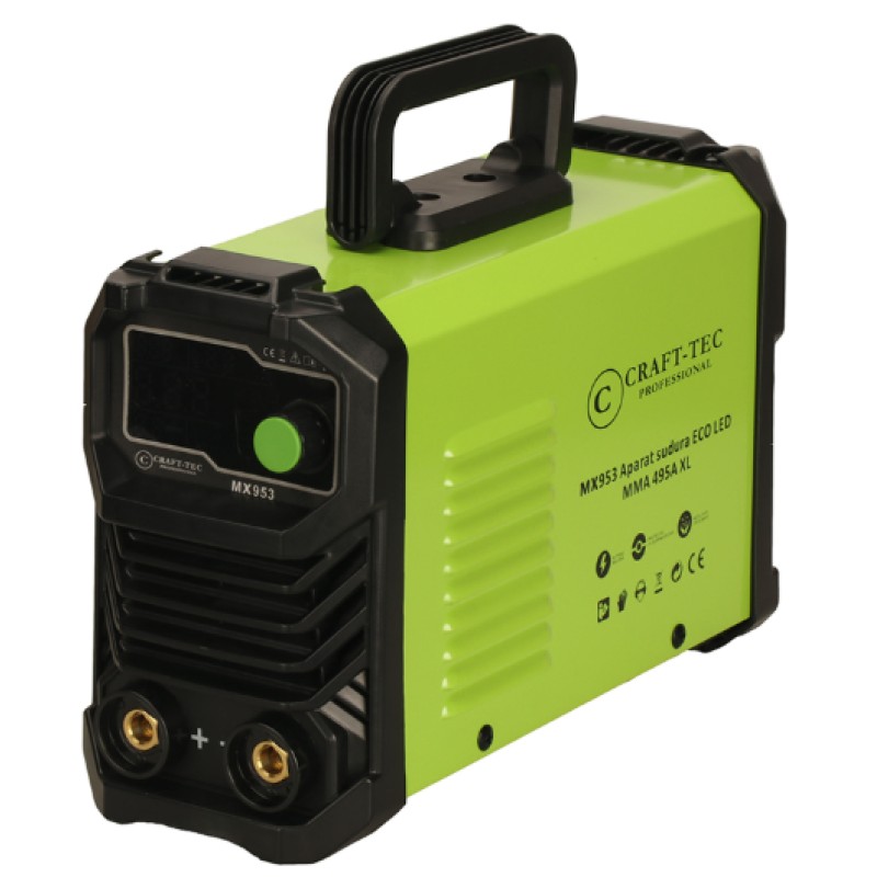 Aparat sudura CRAFT-TEC ECO LED MMA 495A XL, cablu 3m MX953