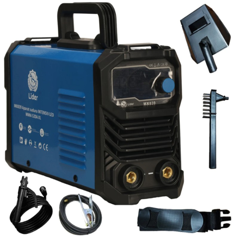 Aparat sudura LIDER INTENSIV LED MMA 520A XL, cablu 3 m, MX839