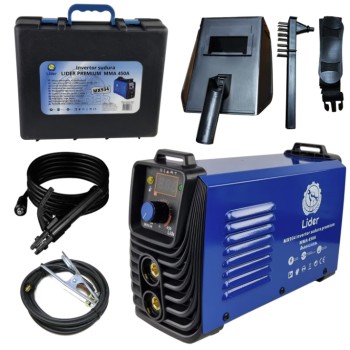 Aparat sudura LIDER PREMIUM MMA 450A, afisaj electronic, cablu 3m, valiza transport MX934