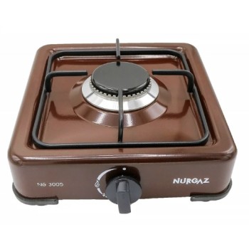 Plita gatit / aragaz portabil emailat cu 1 arzator maro Nurgaz MX
