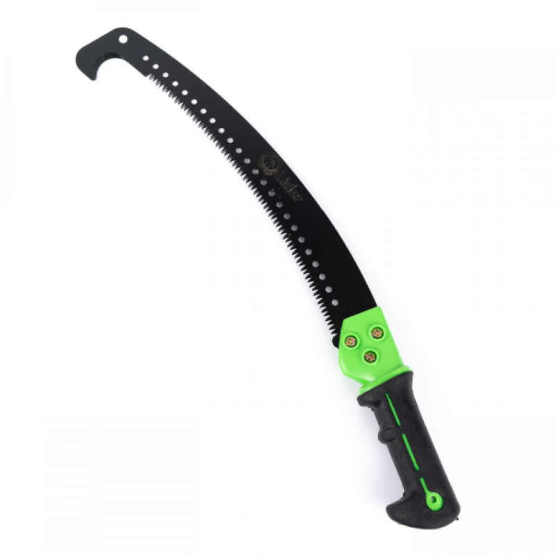 Fierastrau gradina curbat, negru cu carlig si maner verde, 33cm LIDER MX788