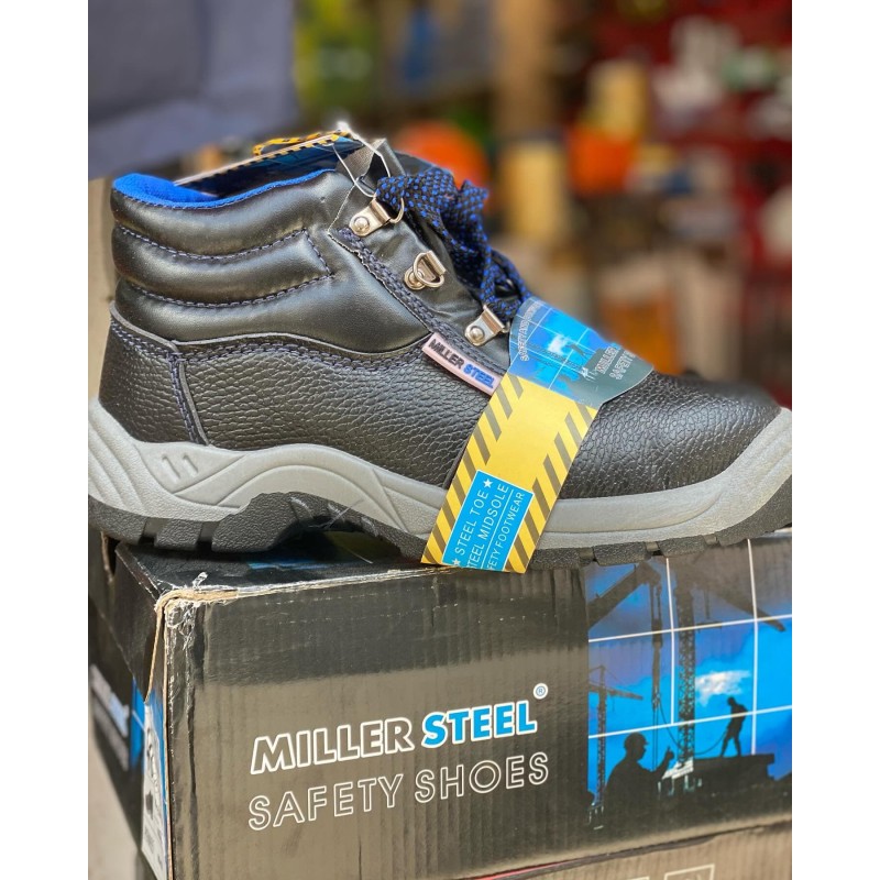 Bocanci de lucru, marime 46, ALBASTRII, bombeu metalic, impermeabili MX1152