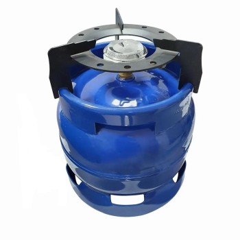 Butelie camping cu guler si arzator GRI/ALBASTRA - 8 litri MX873