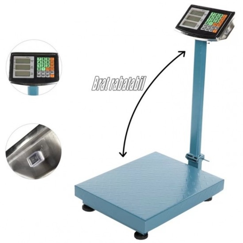 Cantar electronic 350kg , brat rabatabil  40*50 Lider    Mx413