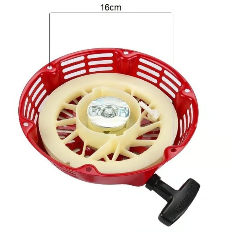 Demaror generator mic 168, motopompe,motoutilaje, motosape, 16 cm comp Honda GX140, GX160, GX200, fulie alba MX453