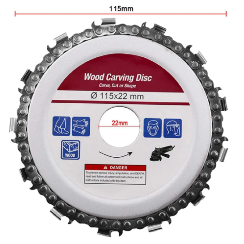 Disc cu lant pentru polizor unghiular 115 x 22, diametru 4'' MX456