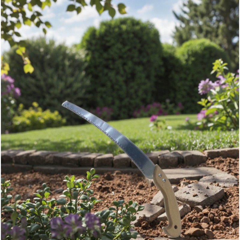 Fierastrau gradina, SAMORAI JAPONIA, 33cm lama, maner lemn, cu teaca, Premium MX991