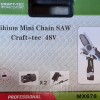 Fierastrau lant 4'' Craft-tec  2 acumulatori 48V  ALBASTRU MX678