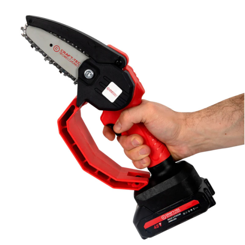 Fierastrau lant 4'' CRAFT-TEC 2 acumulatori 48V ROSU MX566