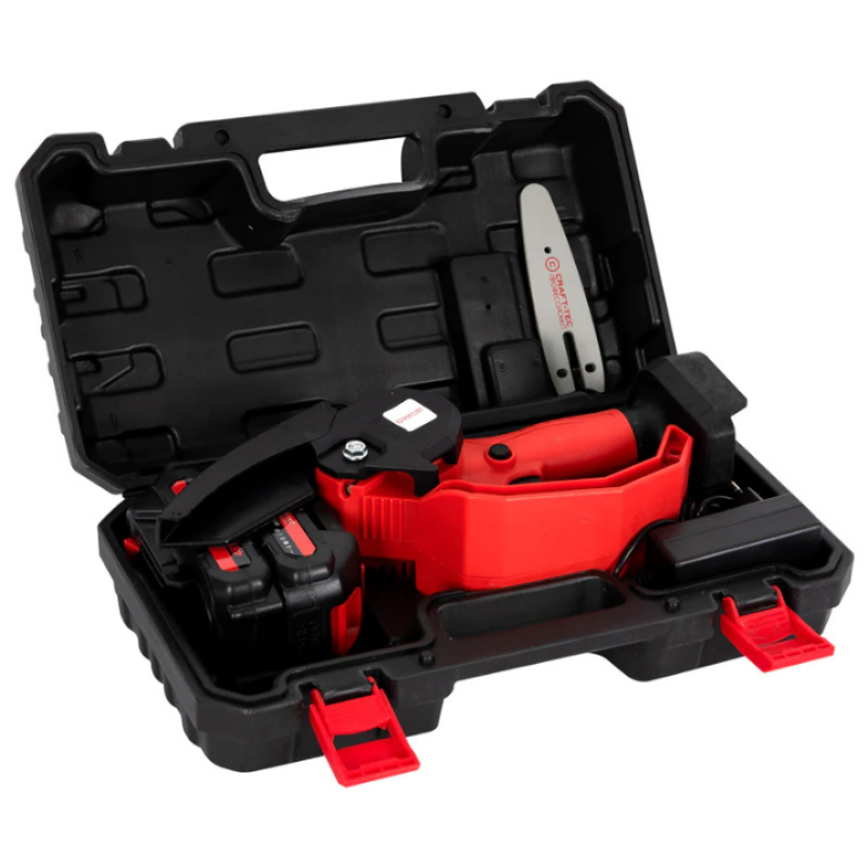 Fierastrau lant 4'' CRAFT-TEC 2 acumulatori 48V ROSU MX566