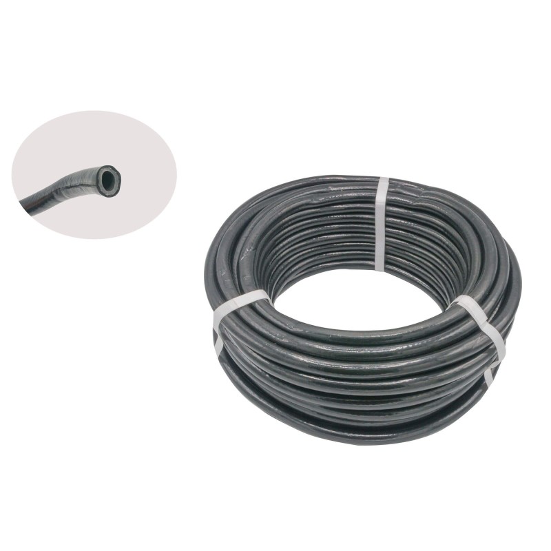 Furtun gaz 45m, Ø8mm, PVC + insertie textila, NEGRU MX021