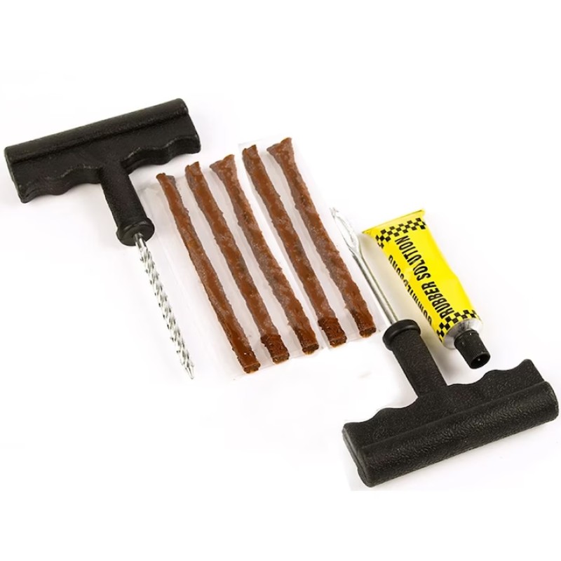 Kit vulcanizare auto IEFTIN la rece cu snur, adeziv cauciuc, reparare anvelope tubeless MX918-2