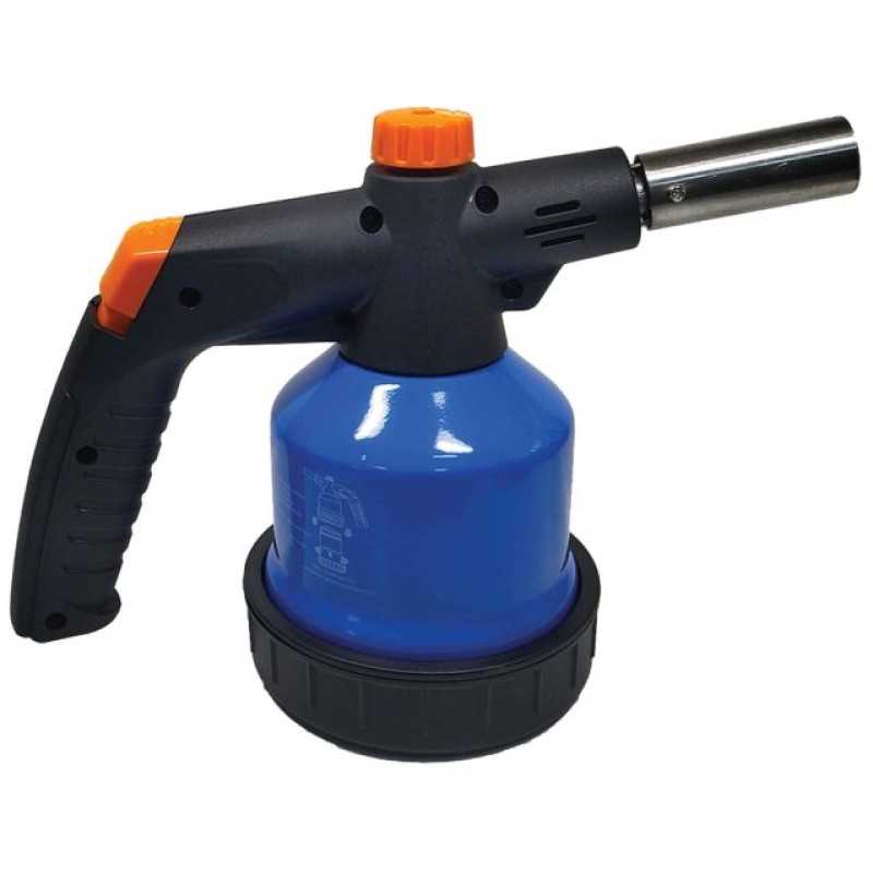 Lampa instalator cu aprindere piezo, corp metalic, albastra MX1116