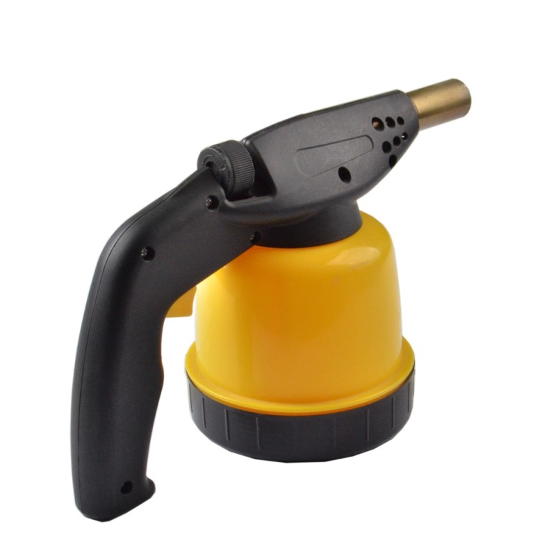 Lampa instalator cu aprindere piezo, corp plastic, galbena MX1117