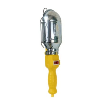 Lampa portabila BEC, galbena, 100W, cablu 10M, cu carlig de agatare MX1646