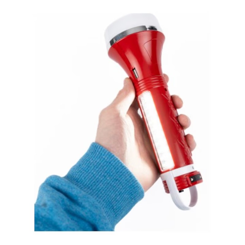 Lanterna JA 1915, reincarcabila panou solar si la priza 220V USB bank led lateral MX1574