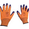 3X PERECHI Manusi protectie subtiri #8/9 mov cu portocaliu MX237