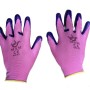 3X PERECHI Manusi protectie subtiri #8/9 mov cu roz MX236
