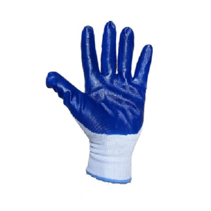 3X PERECHI Manusi protectie subtiri #10 albastru cu alb MX234