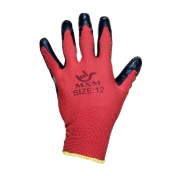 3X PERECHI Manusile protectie subtiri #10 rosu cu negru MX233