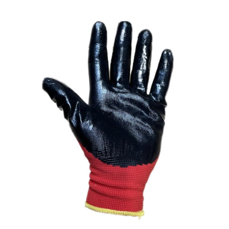 3X PERECHI Manusile protectie subtiri #10 rosu cu negru MX233