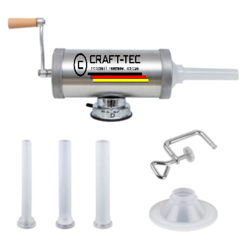 Masina carnati ,prindere VENTUZA , 3 kg 3 palnii incluse{15,19,22}, INOX, Craft-tec MX132