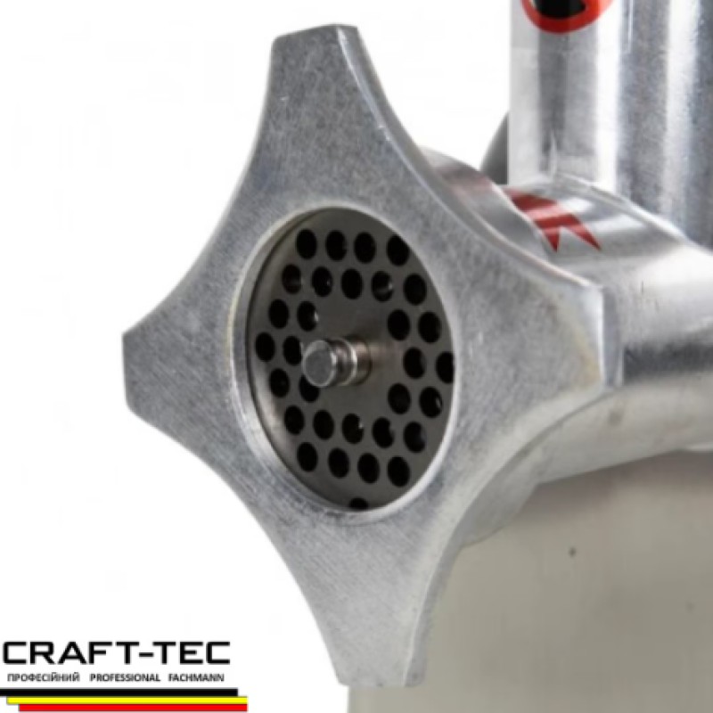 Masina de tocat carne profesionala Craft-Tec® MK-12, 4000W, 250 Kg/h, inox, reductor in baie de ulei, accesorii incluse  MX710