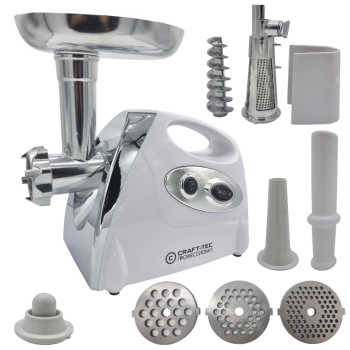Masina electrica tocat carne ALBA 3800W, 3 site, accesorii rosii inclus Craft-Tec MX712
