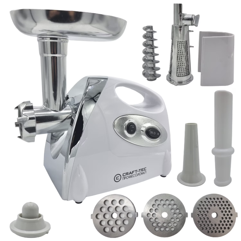 Masina electrica tocat carne ALBA 3800W, 3 site, accesorii rosii inclus Craft-Tec MX712