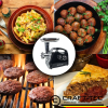 Masina electrica tocat carne NEAGRA 3800W, 3 site, accesorii rosii inclus, Craft-Tec MX976