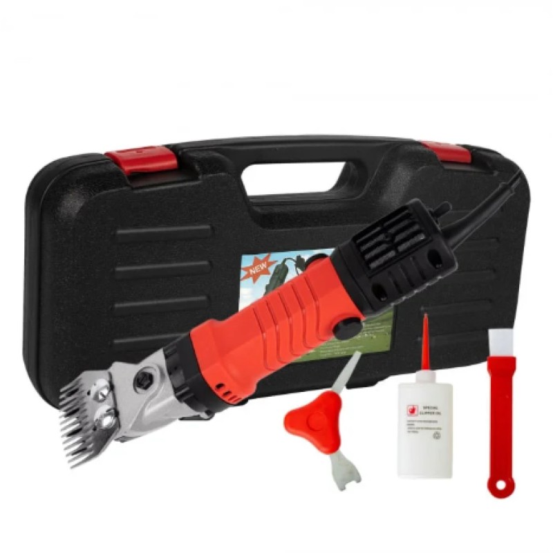 Masina tuns oi electrica Lider Premium 1100W, variator de turatie, 2400rpm, accesorii incluse, carbuni rezerva, ROSIE MX937