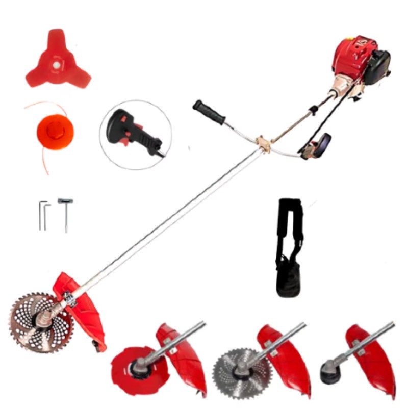 Motocoasa benzina 4 timpi CRAFT-TEC T5600 PROFI 7.5hp, 5.6kw, 3 disc SwissInox (3T,8T,230), tambur, ham profi MX701