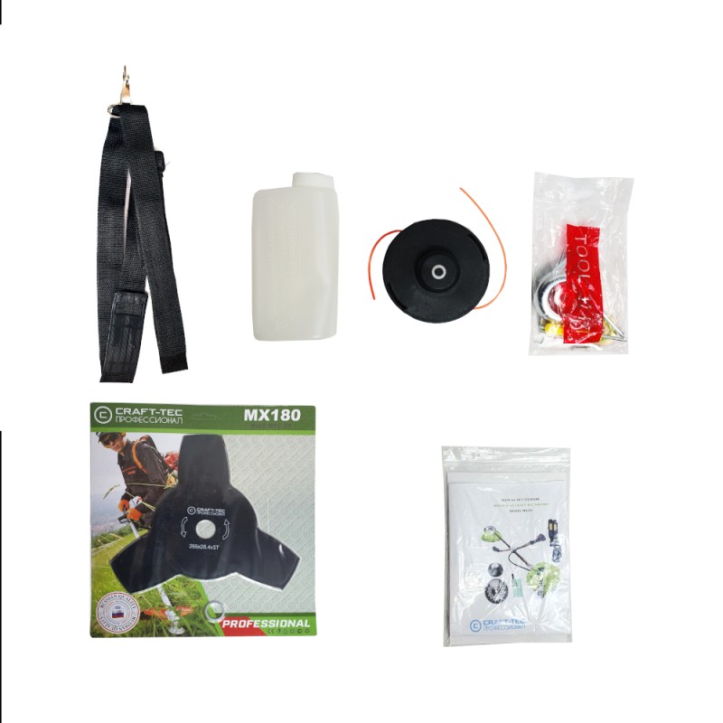 Motocoasa benzina Craft-Tec 5600 PRO, 3 Accesorii, 5.6 CP, 4.2kW, 2 timpi MX355