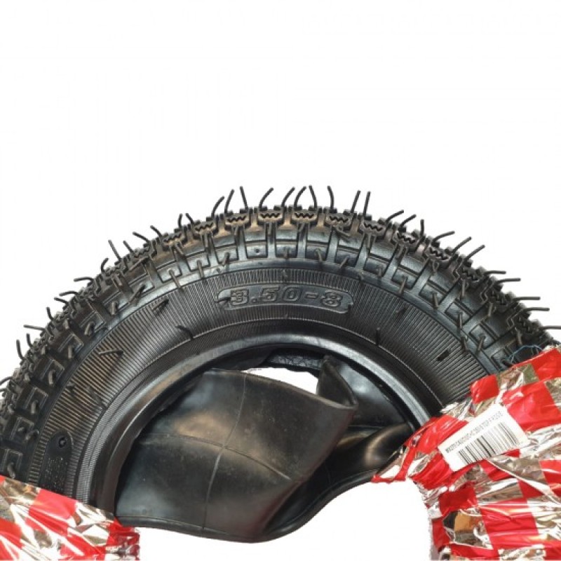 Cauciuc si camera 350-8 premium folie rosie MX270