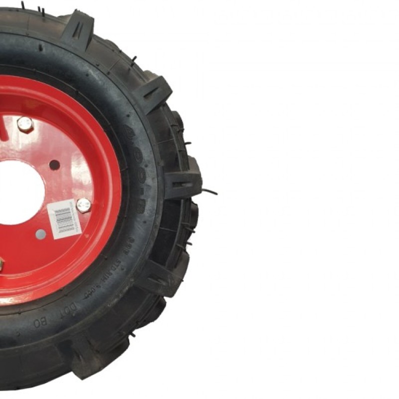 Roata motocultor 400-8 flansa rosie MX283