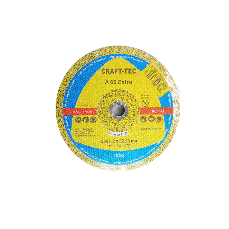 Set 10 Discuri abrazive pentru metal/inox 230x2x22.23 mm CRAFT-TEC MX387