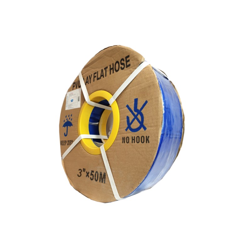 Furtun apa refulare flat PVC 3'' 50 m albastru MX391
