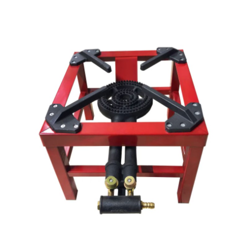 Pirostrie, arzator butelie gaz GPL, 40x40cm, fonta/otel, 2 arzatoare, ROSIE MX870