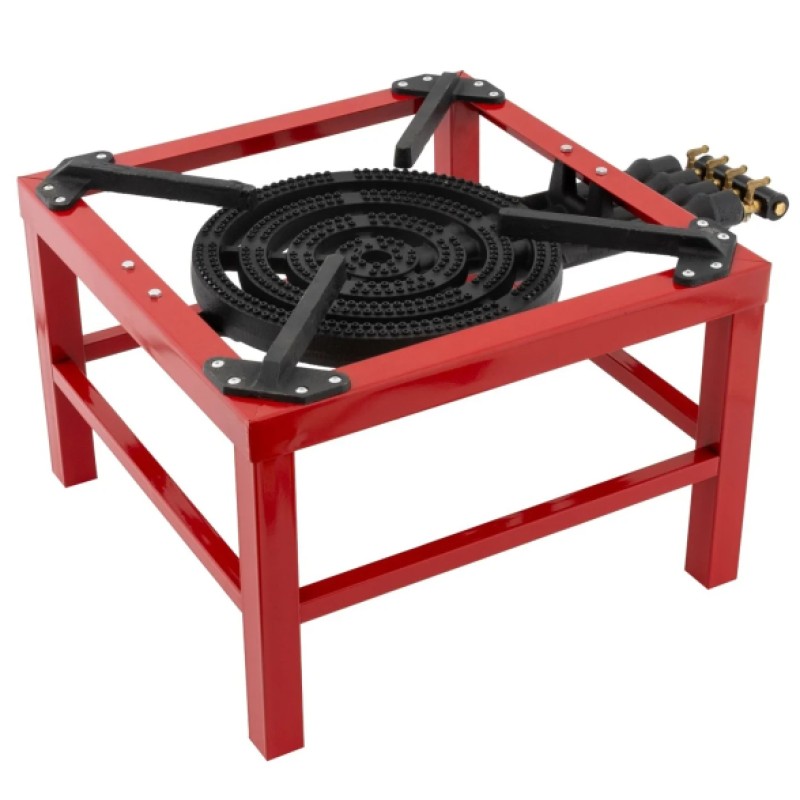 Pirostrie, arzator butelie gaz GPL, 40x40cm, fonta/otel, 4 arzatoare, ROSIE MX978