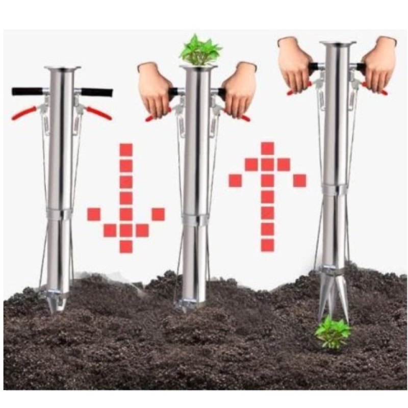 Plantator rasaduri, INOX, 2 manere MX361