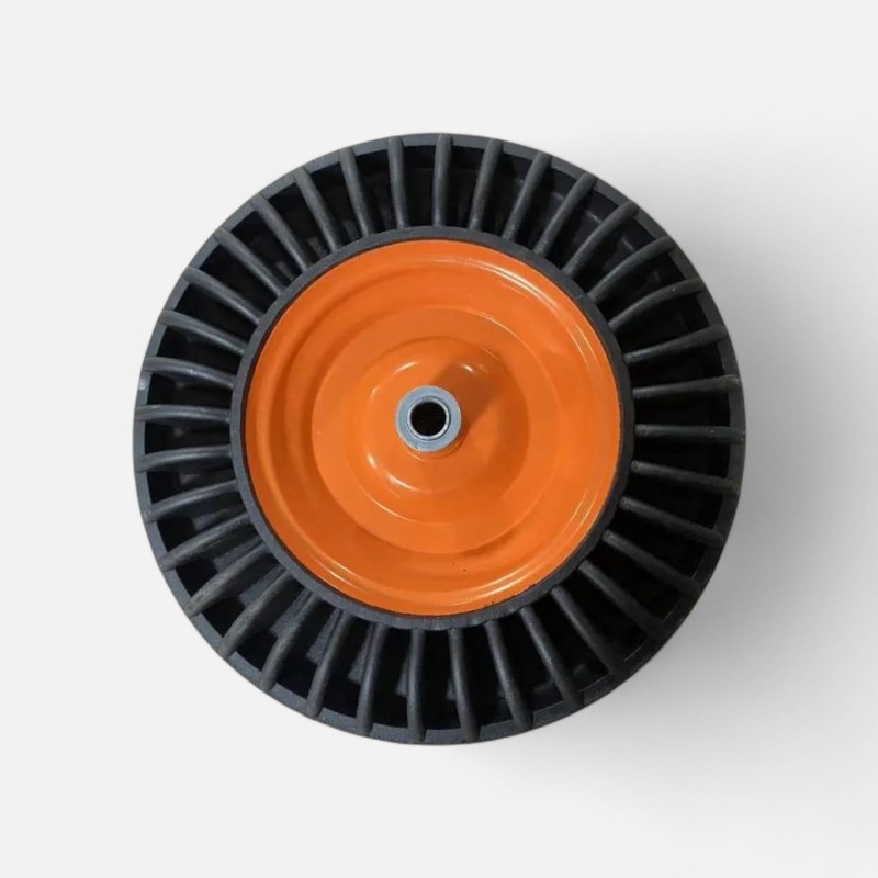 Roata roaba plina 400-8, pe bucsa din otel, janta din metal, ax 16mm MX1200