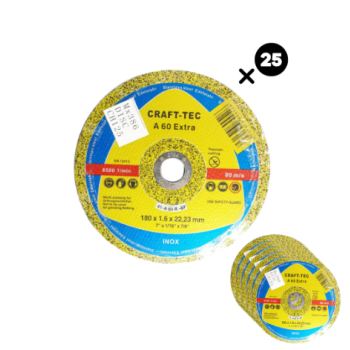 Set 25x Disc abraziv pentru metal / inox 125 x 1.2x22,3 CRAFT-TEC MX386