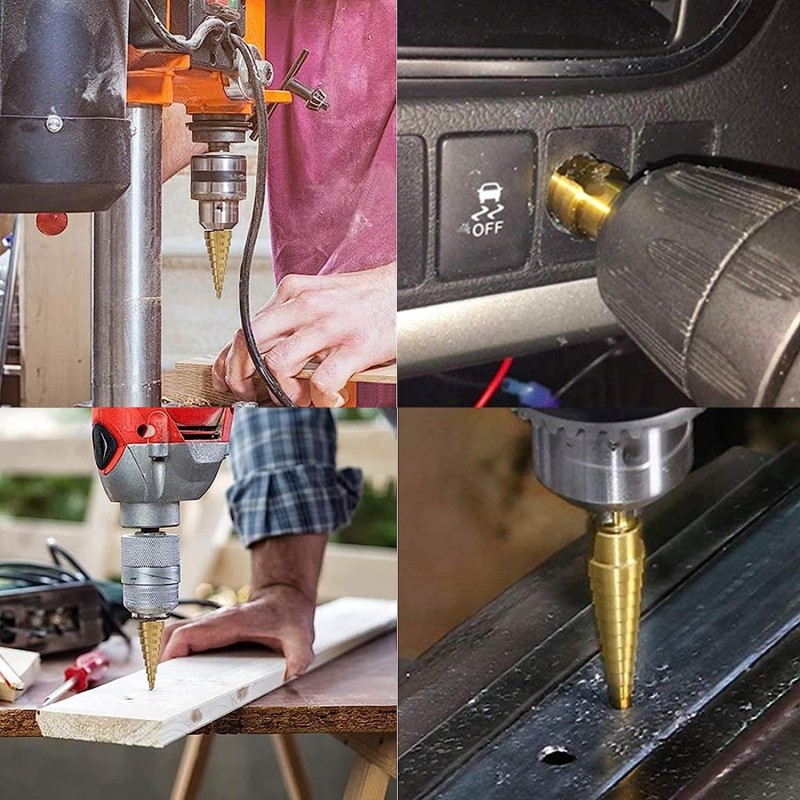 Set 3x Freze conice, pentru gaurire in trepte, 4x132mm MX1139