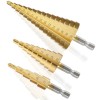 Set 3x Freze conice, pentru gaurire in trepte, 4x132mm MX1139